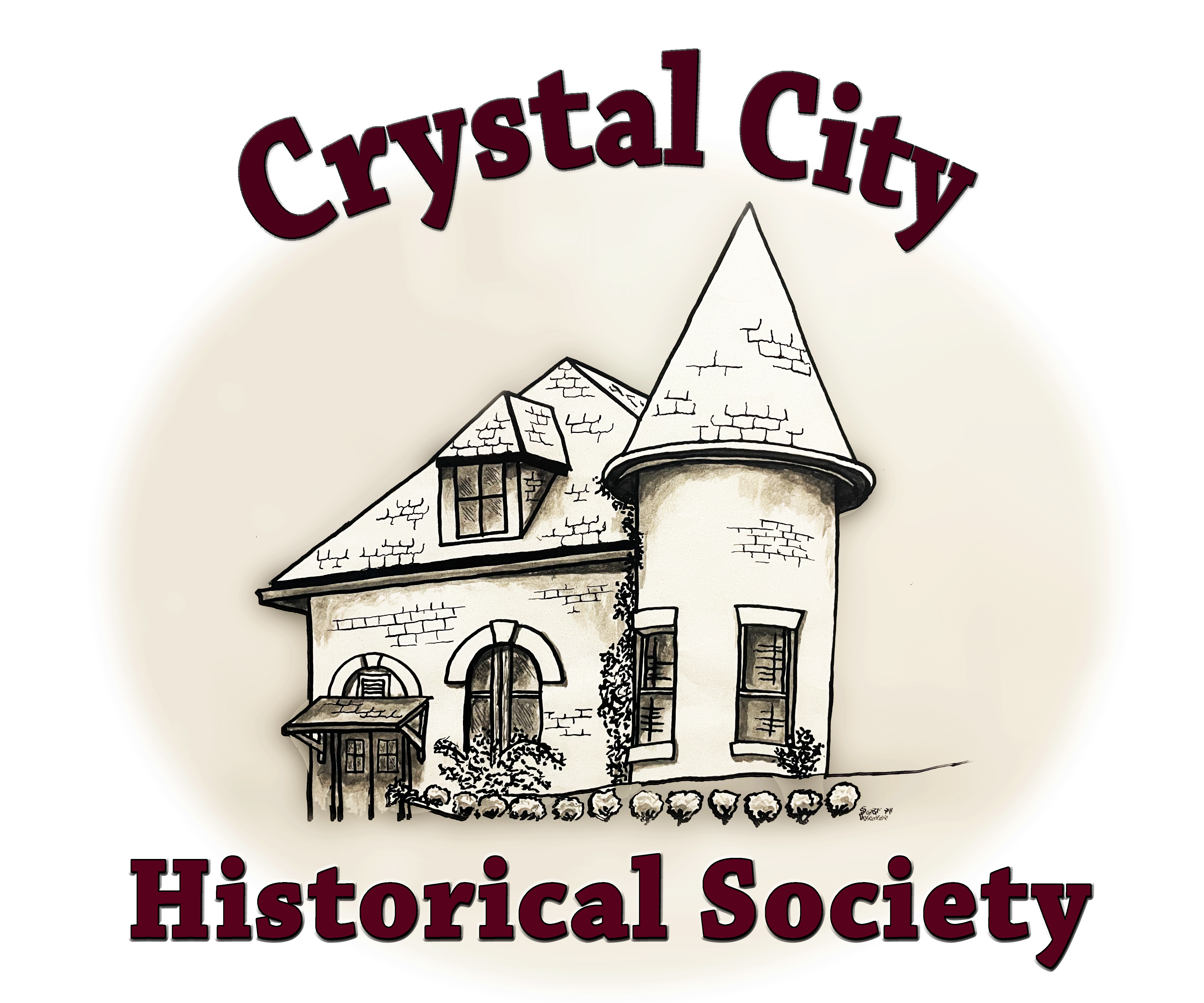 <div style=font-size: 60px; font-family: Arial, Helvetica, sans-serif;>Crystal City <br>Historical Society</div> 
